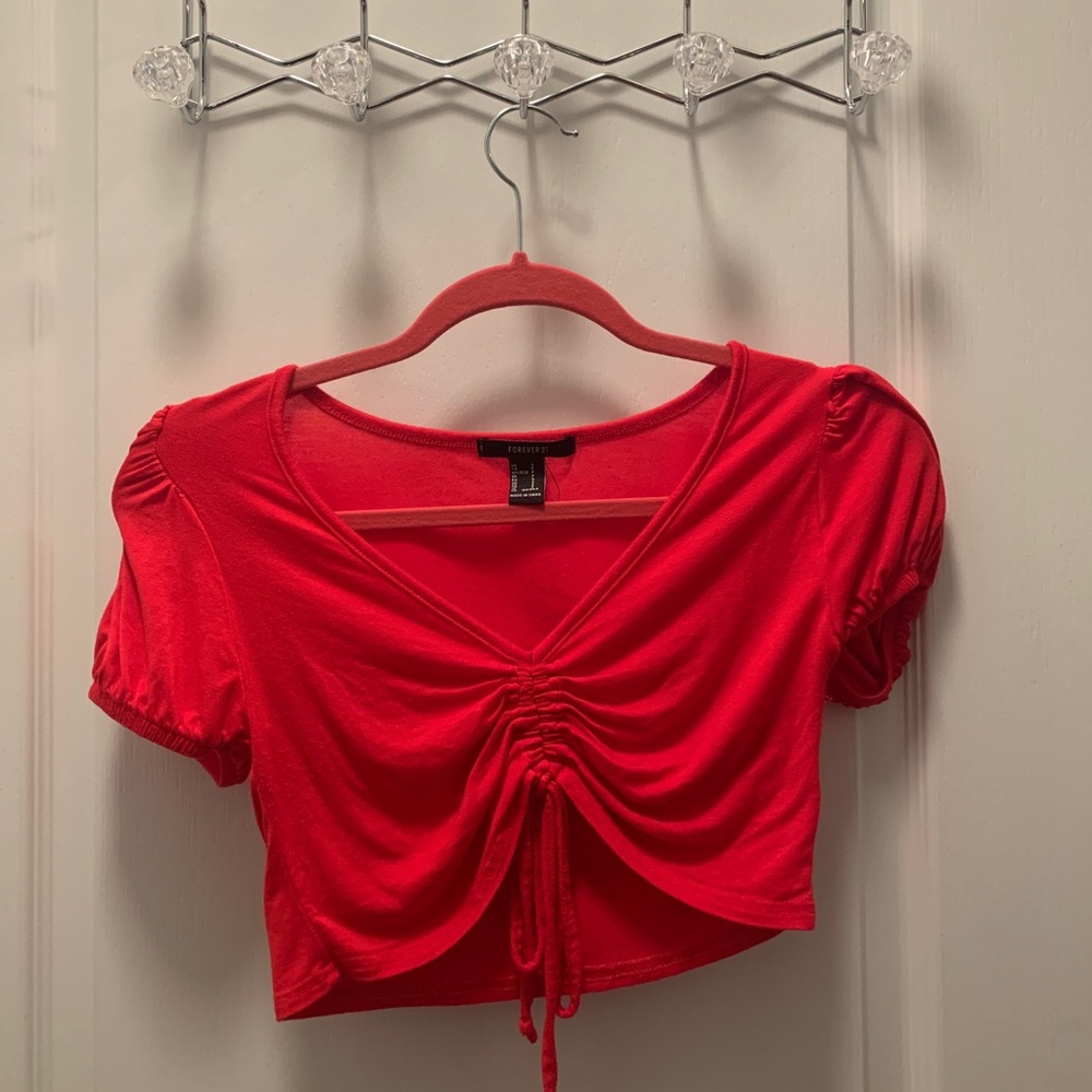 red crop top